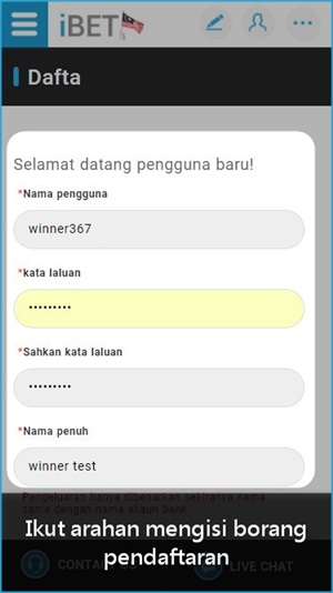 iBET Panduan Permulaan – Bagaimana Mendaftar Melalui Telefon Bimbit