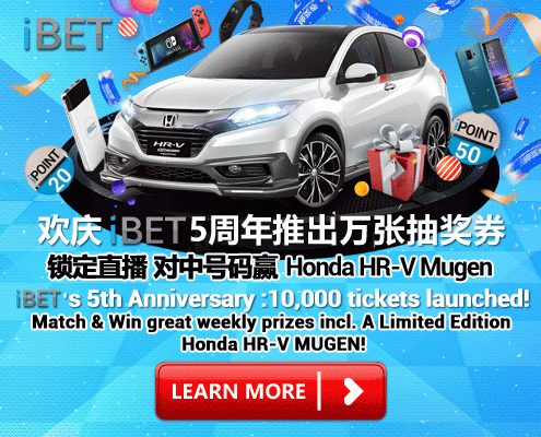 Celebrating iBET 5th With A Brand New Lucky Draw Promotion